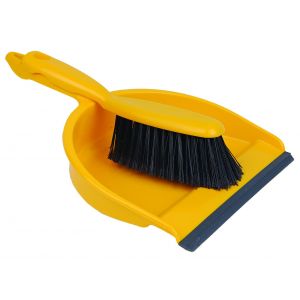 Dustpan & Brush Open/stiff Yellow | WPSTYE