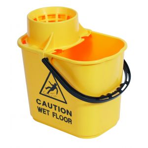 Mop Bucket & Wringer Yellow 1 X 15ltr | WQ15YE