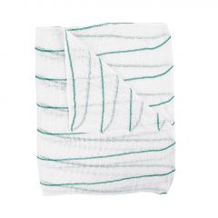 Dishcloth 16x12" Green Stripe Polybag | HDGR16POLY