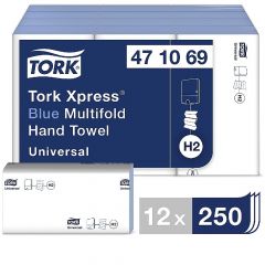 Hand Towel Z Fold 1ply Blue X 3000 | FJ95232