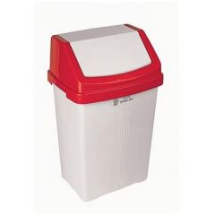 50ltr Swing Bin& Red Lid 62x39x31" X1 | OTSREDGC