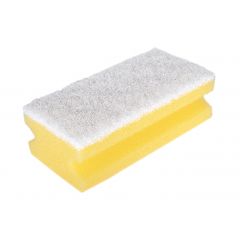 White Gripped Sponge Scourer 1 X 10 | 102424