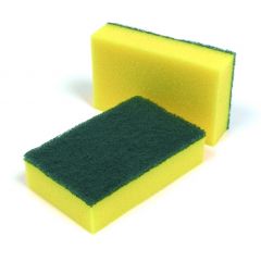 Green Scourer Sponge Backed 6x4" 1 X 10 | 593307