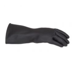 Glove Black  Rubber Ind Flock H/d Large | 9875