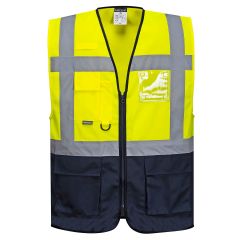 Portwest Hi-Vis Executive Waistcoat S476 Available in Yellow/Navy