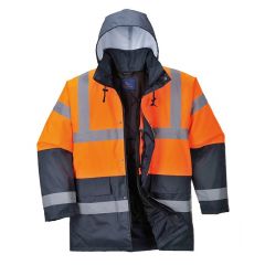 Portwest Hi-Vis Two-Tone Traffic Jkt S467 Available In Orange/Navy