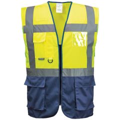 Portwest Hi-Vis Executive Waistcoat S476 Available in Yellow/Navy